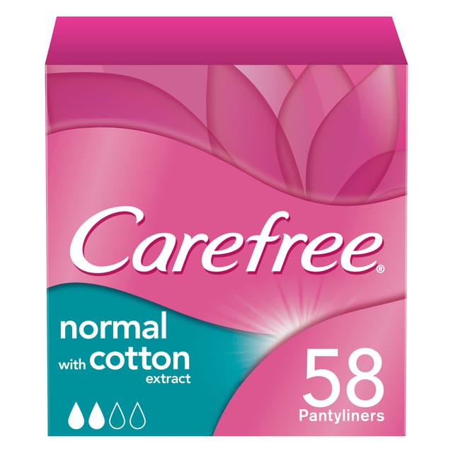 Carefree Normal with Cotton Extract Panty Liners, Pack of 20