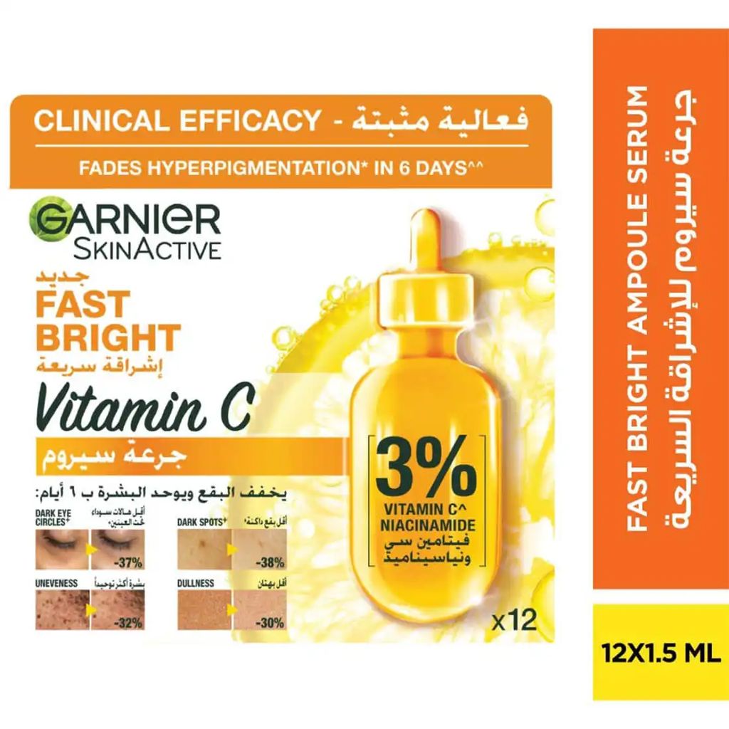 GARNIER 3% Vitamin C & Niacinamide Ampoule 1.5 ml (12 Pcs)