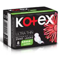 Kotex Ultra Thin Pads, Super Size Sanitary Pads with Wings, 8 Sanitary Pads