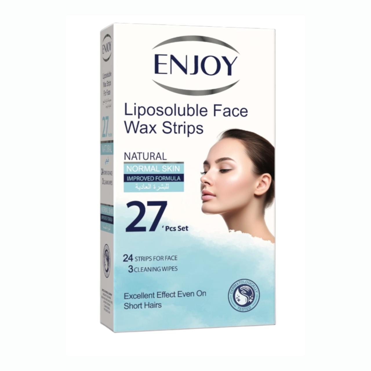 Enjoy Lipo Face Wax Strips  Natural  27P